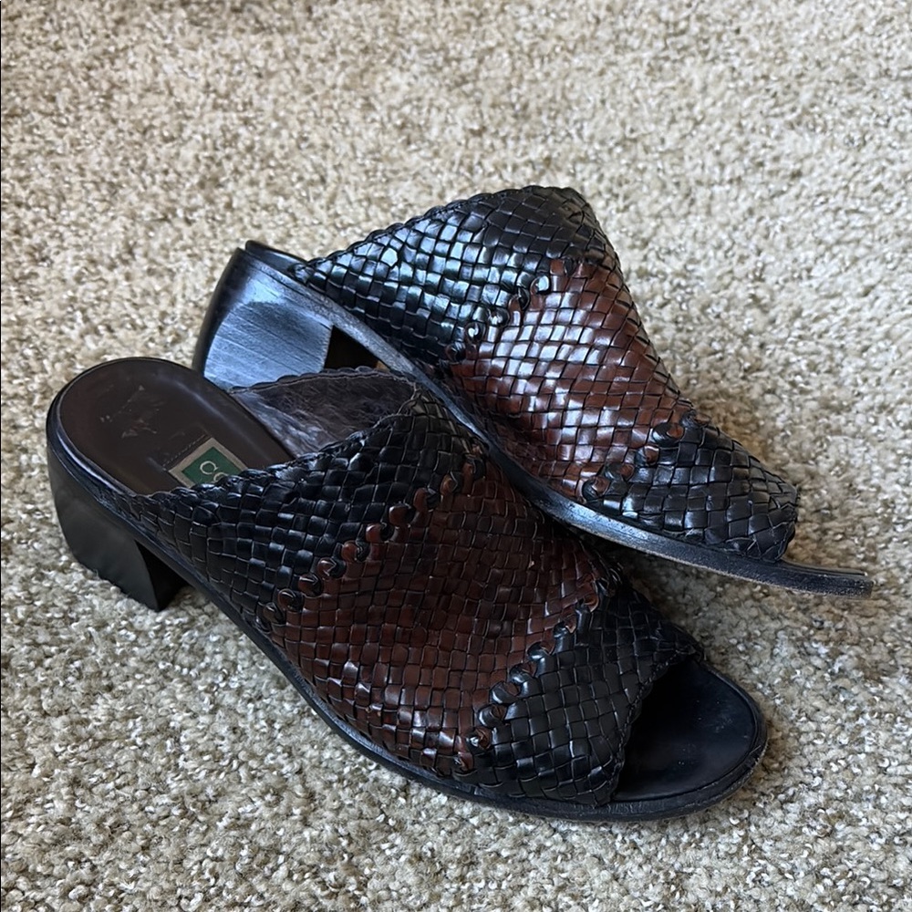 Chic Black and Brown Women's Mules